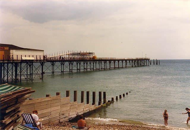 Wooden groyne on Bognor Regis beach
