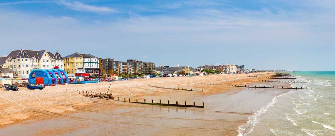 Bognor Regis seafront and beach, West Sussex