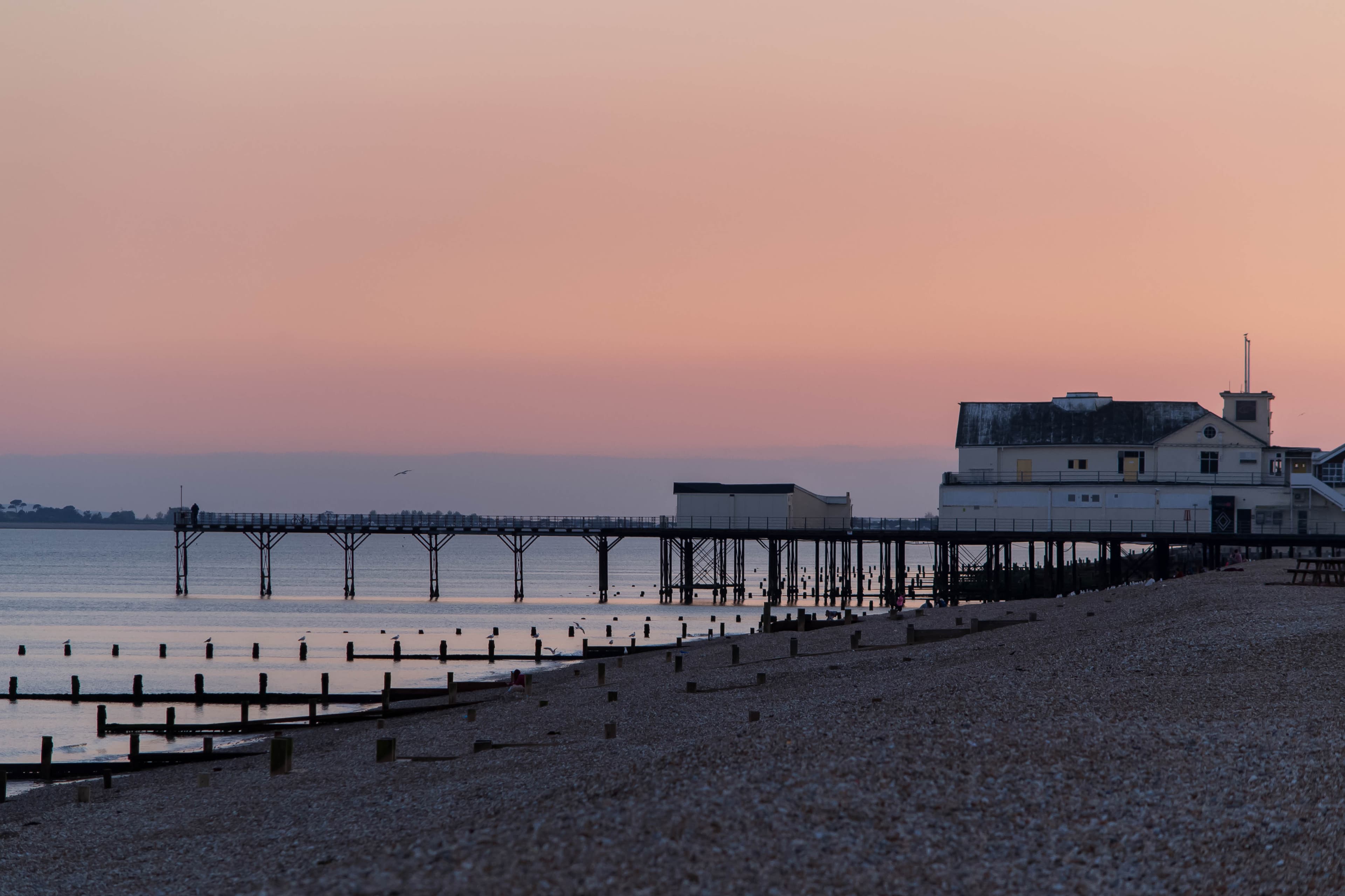 Bognor Regis Pier at sunset, West Sussex